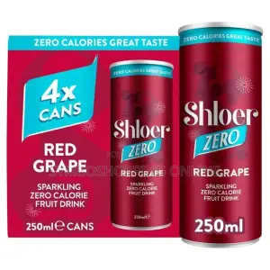 Shloer Zero Red Grape 4pack 250ml / 24 Pack - 490ghc